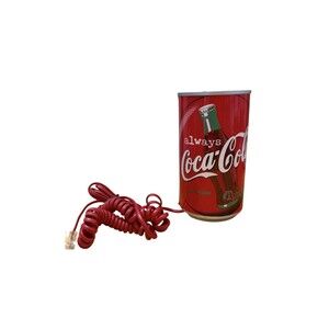 Vintage 1999 Coca Cola Co. 5" Can Corded Landline Phone Novelty Untested